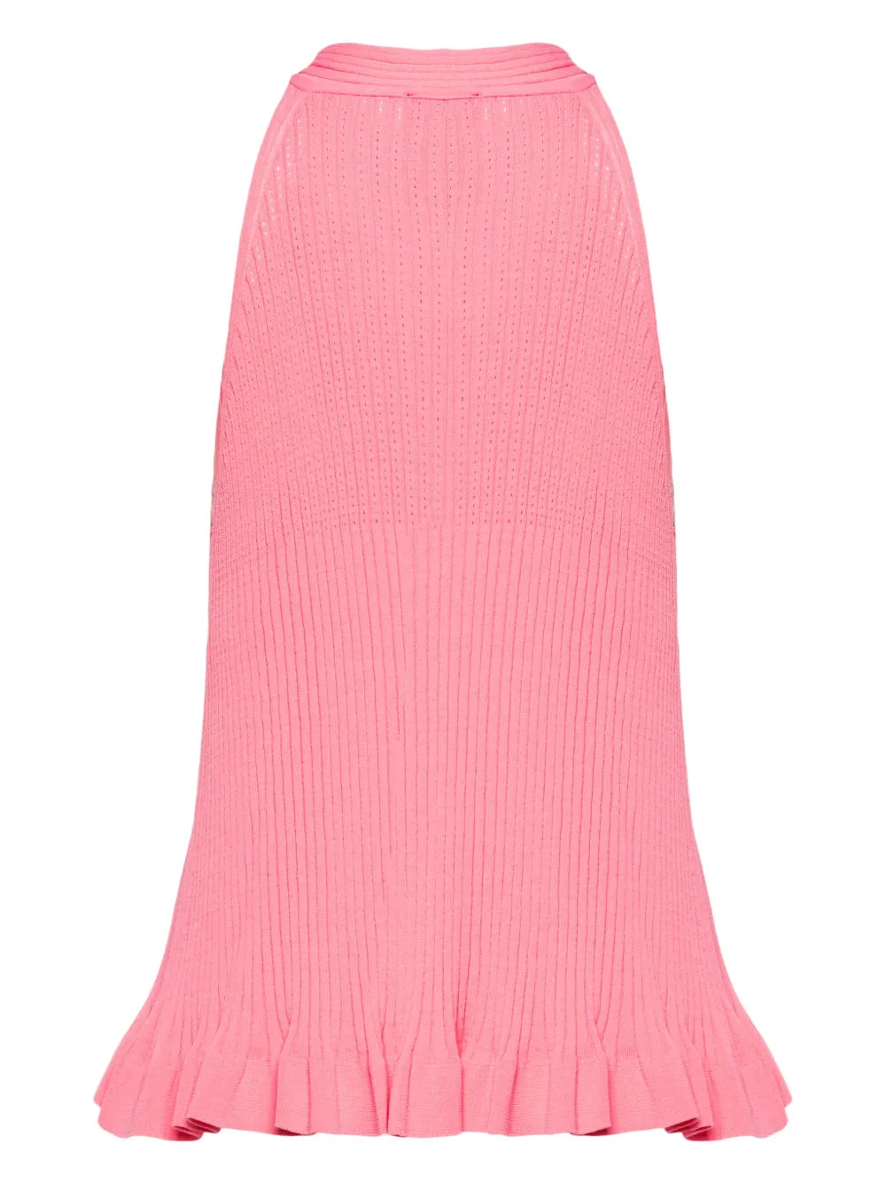 Halterneck Ribbed-Knit Top