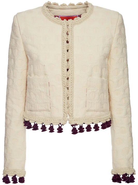 Bijoux Embroidered Cropped Jacket