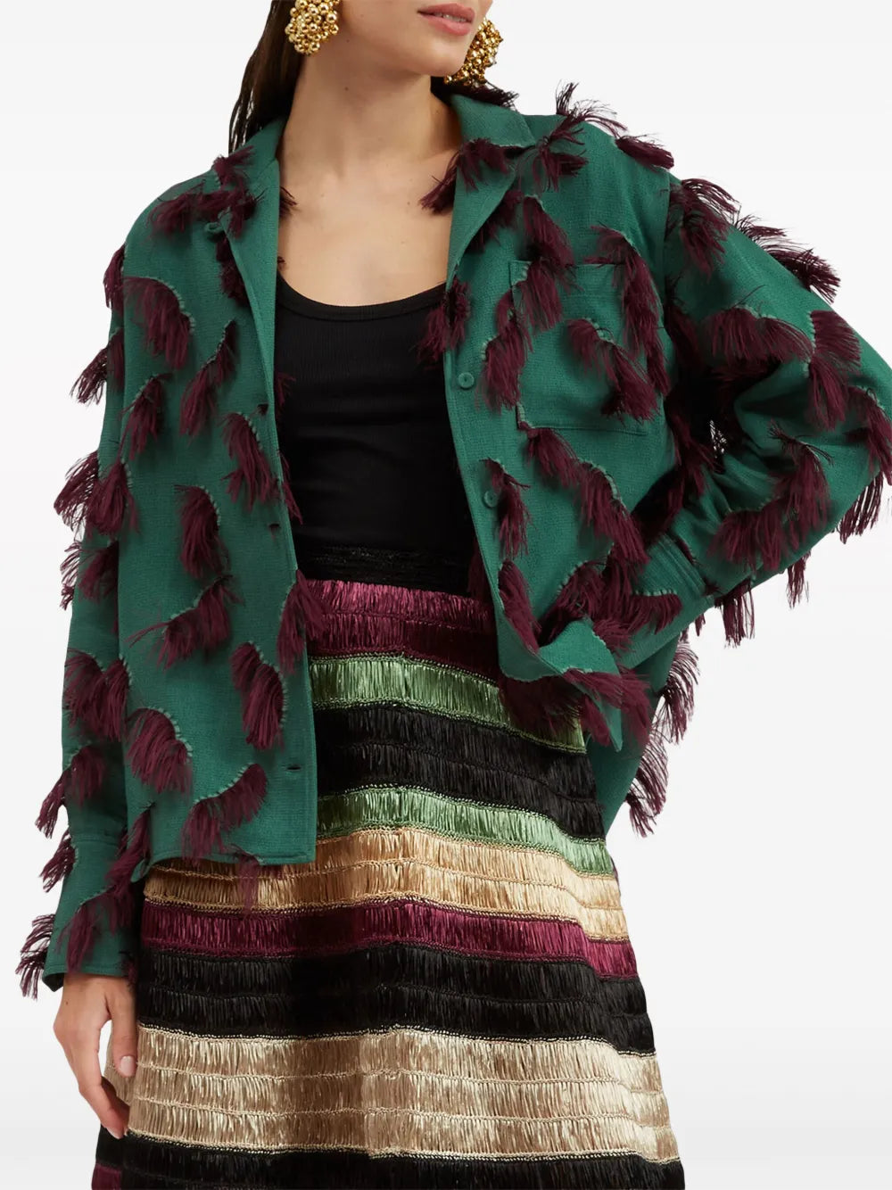 Milano Feather-Embellished Jacket
