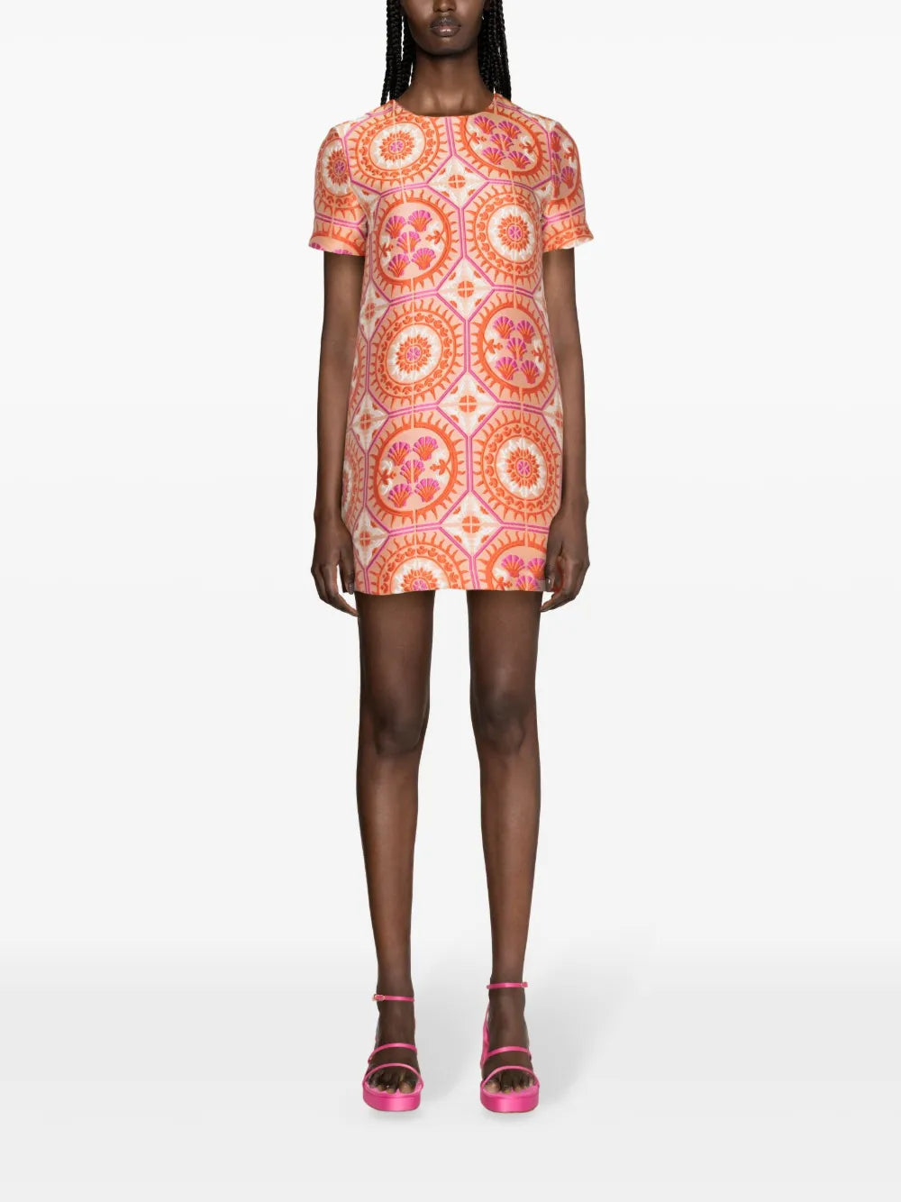 Swing Patterned-Jacquard Minidress