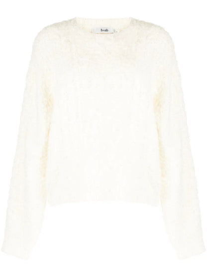 Cable-Knit Brushed Jumper
