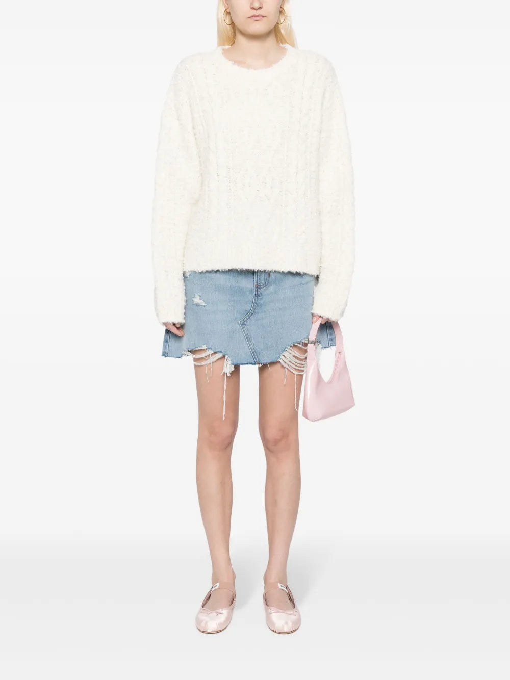 Cable-Knit Brushed Jumper
