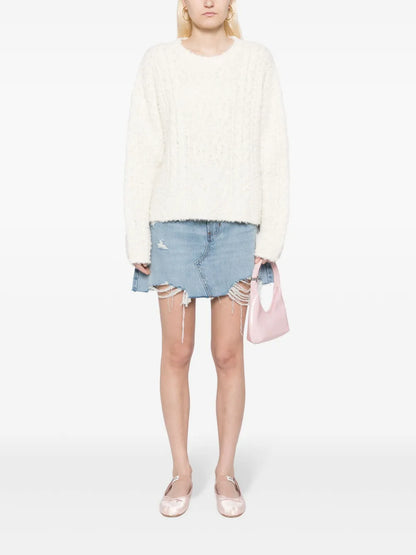 Cable-Knit Brushed Jumper
