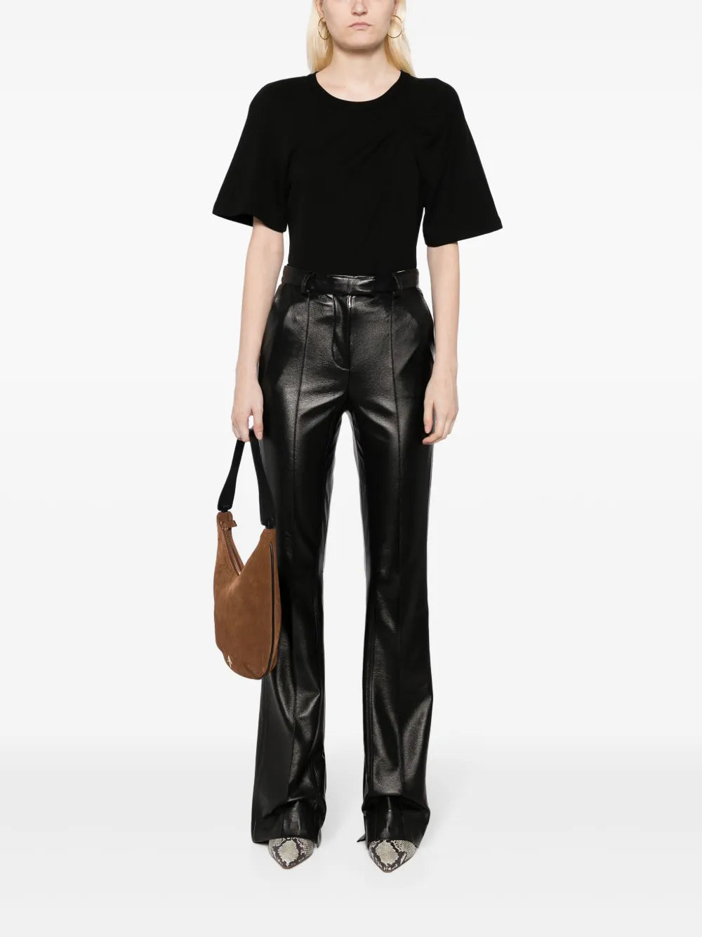Gathered Wide-Sleeve T-Shirt