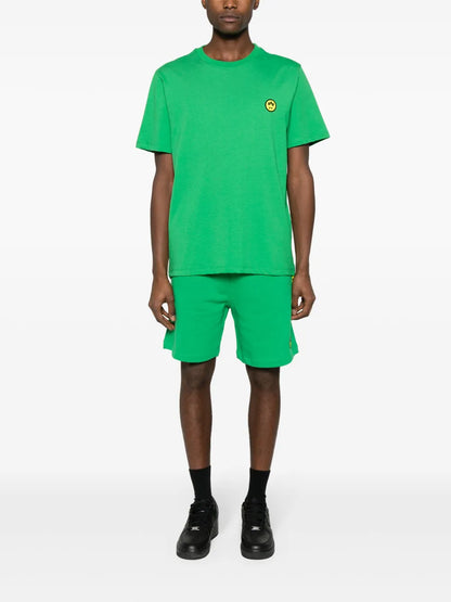 Face-Appliqué Track Shorts