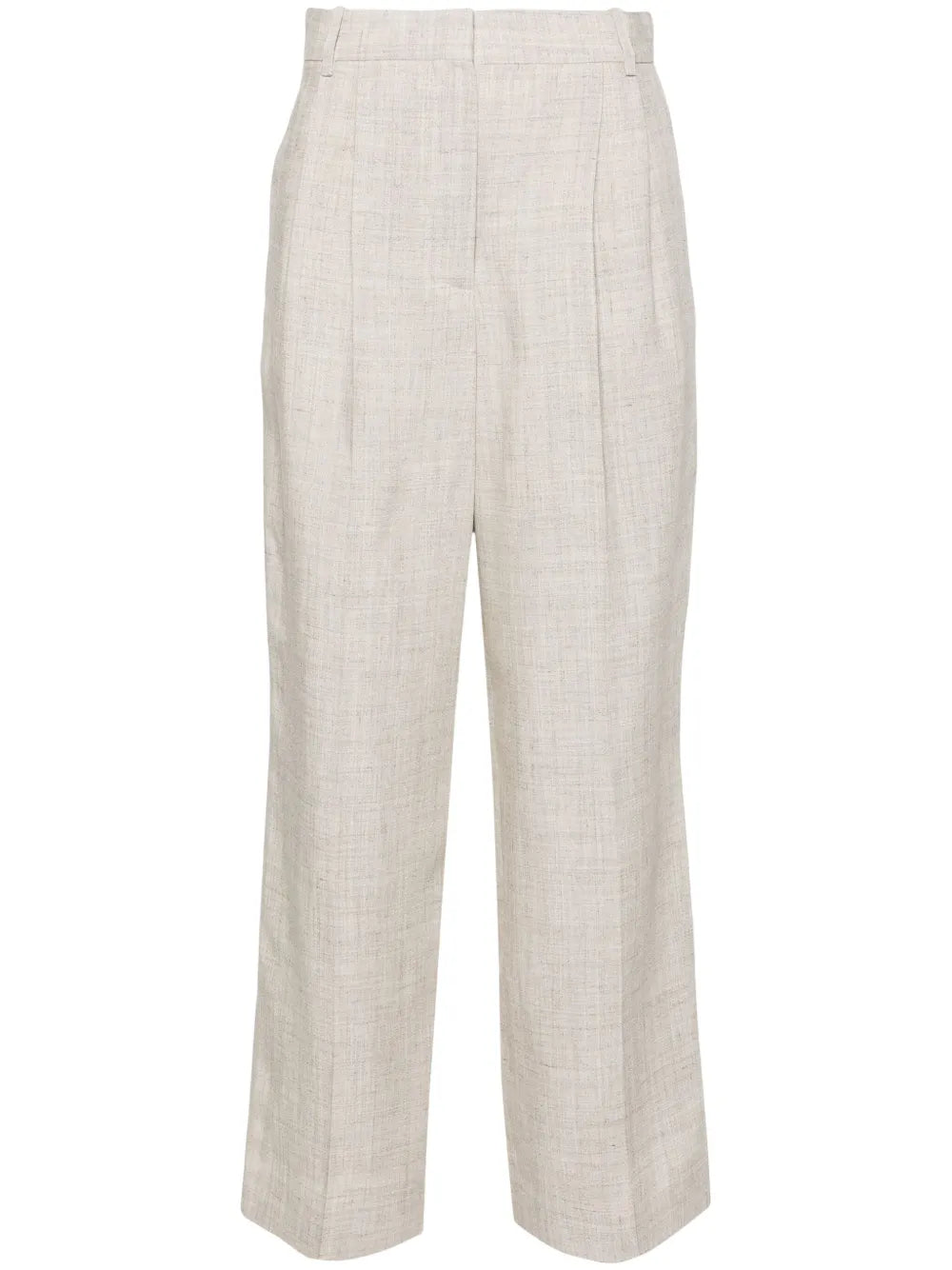 Pleated Wide-Leg Trousers