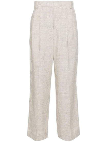 Pleated Wide-Leg Trousers