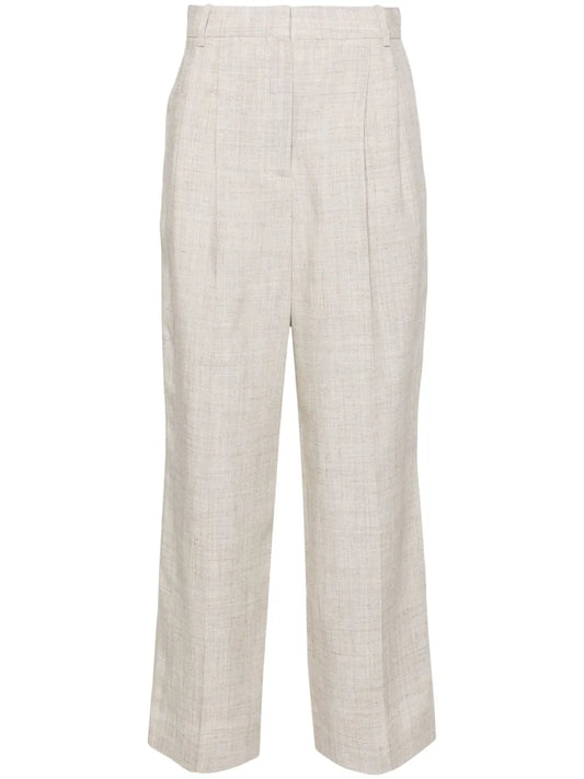 Pleated Wide-Leg Trousers