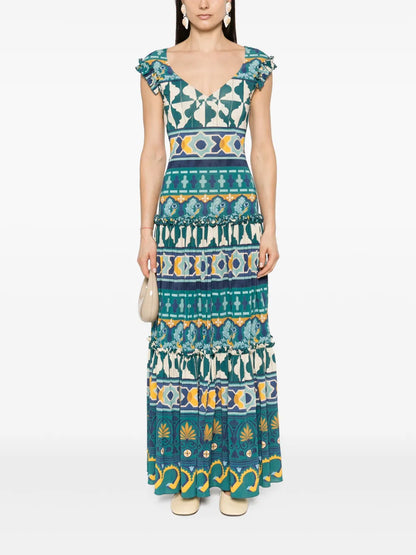 Pimento Graphic-Print Maxi Dress
