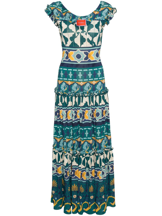 Pimento Graphic-Print Maxi Dress