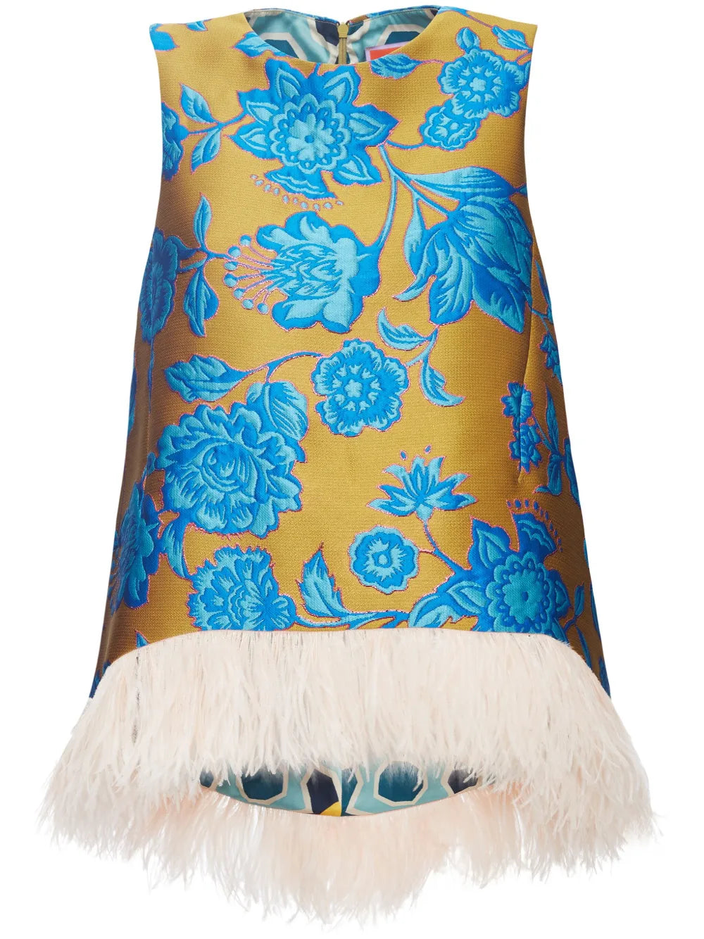 La Scala Floral-Jacquard Blouse