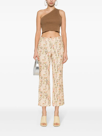 24/7 Floral Straight-Leg Trousers