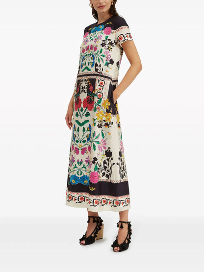 Swing Floral-Print Maxi Dress