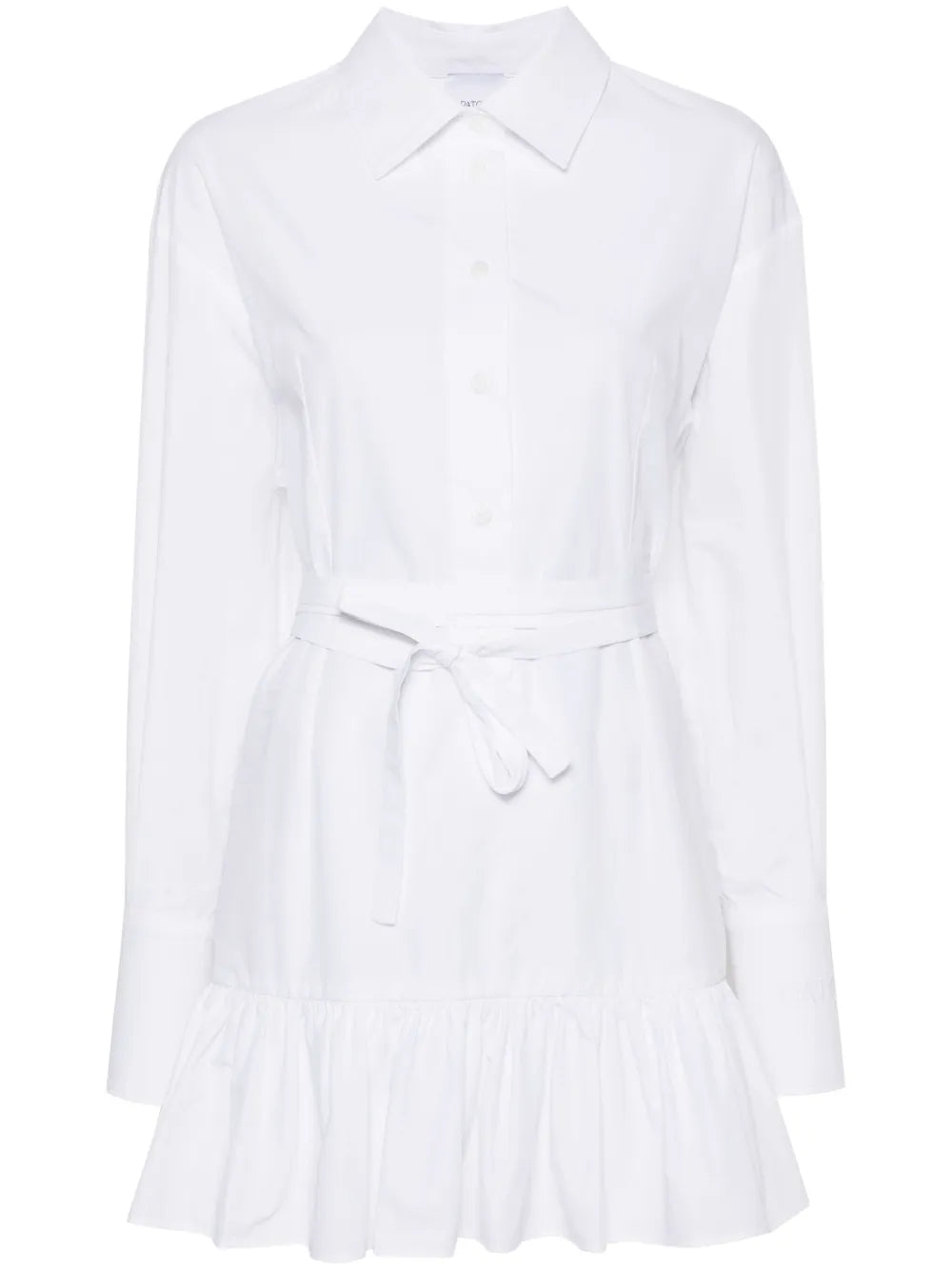 Ruffled Mini Shirtdress