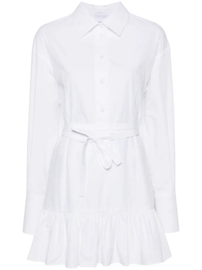 Ruffled Mini Shirtdress