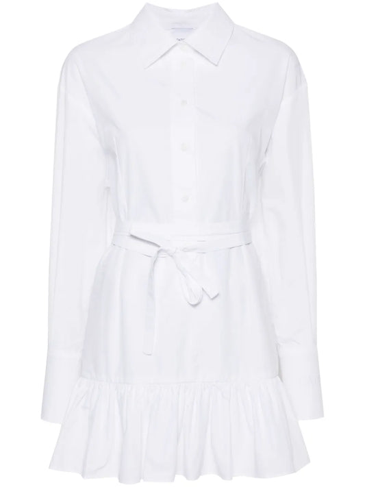 Ruffled Mini Shirtdress