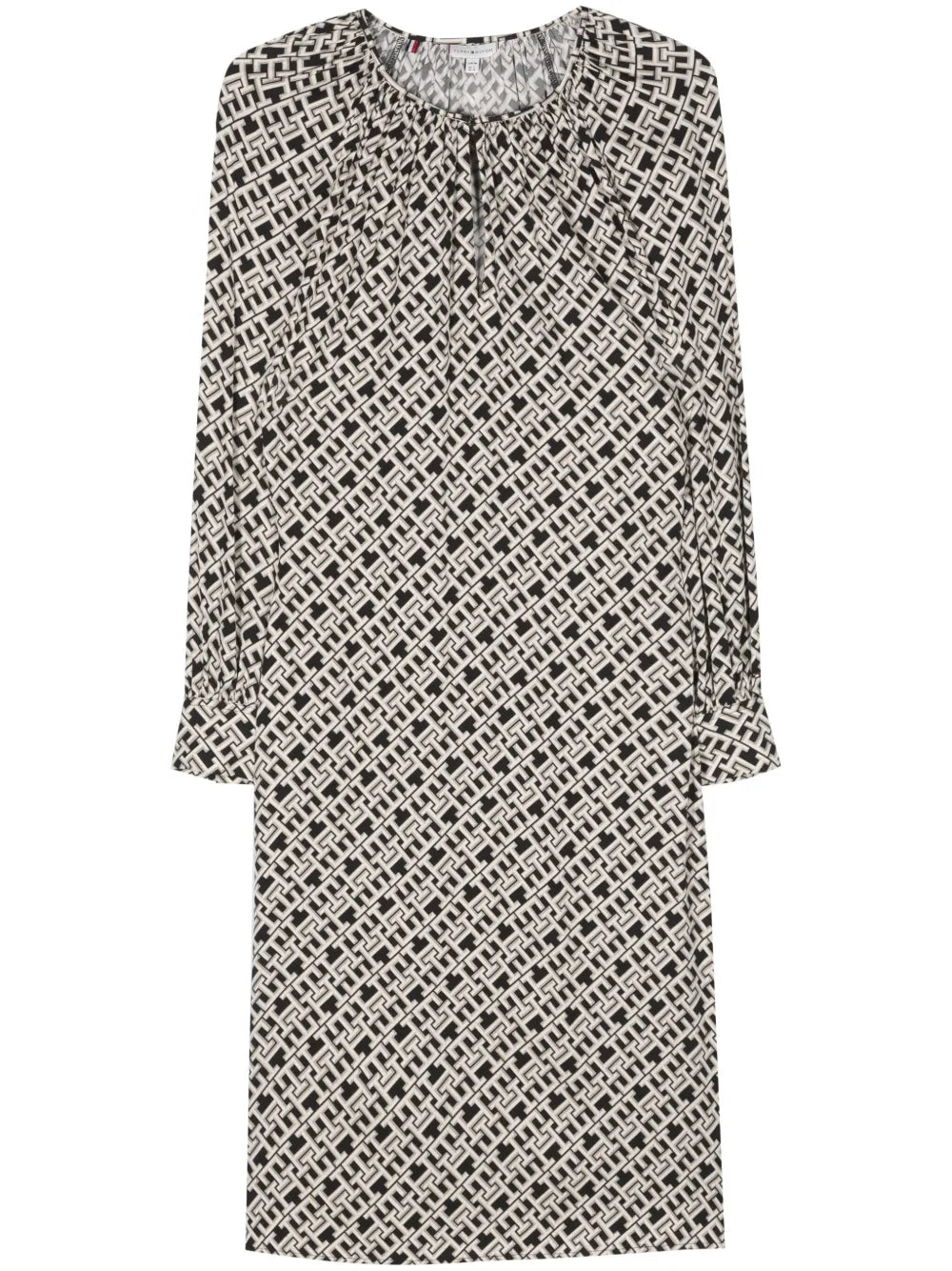 Monogram-Print Midi Dress