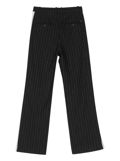 Straight-Leg Pinstriped Trousers