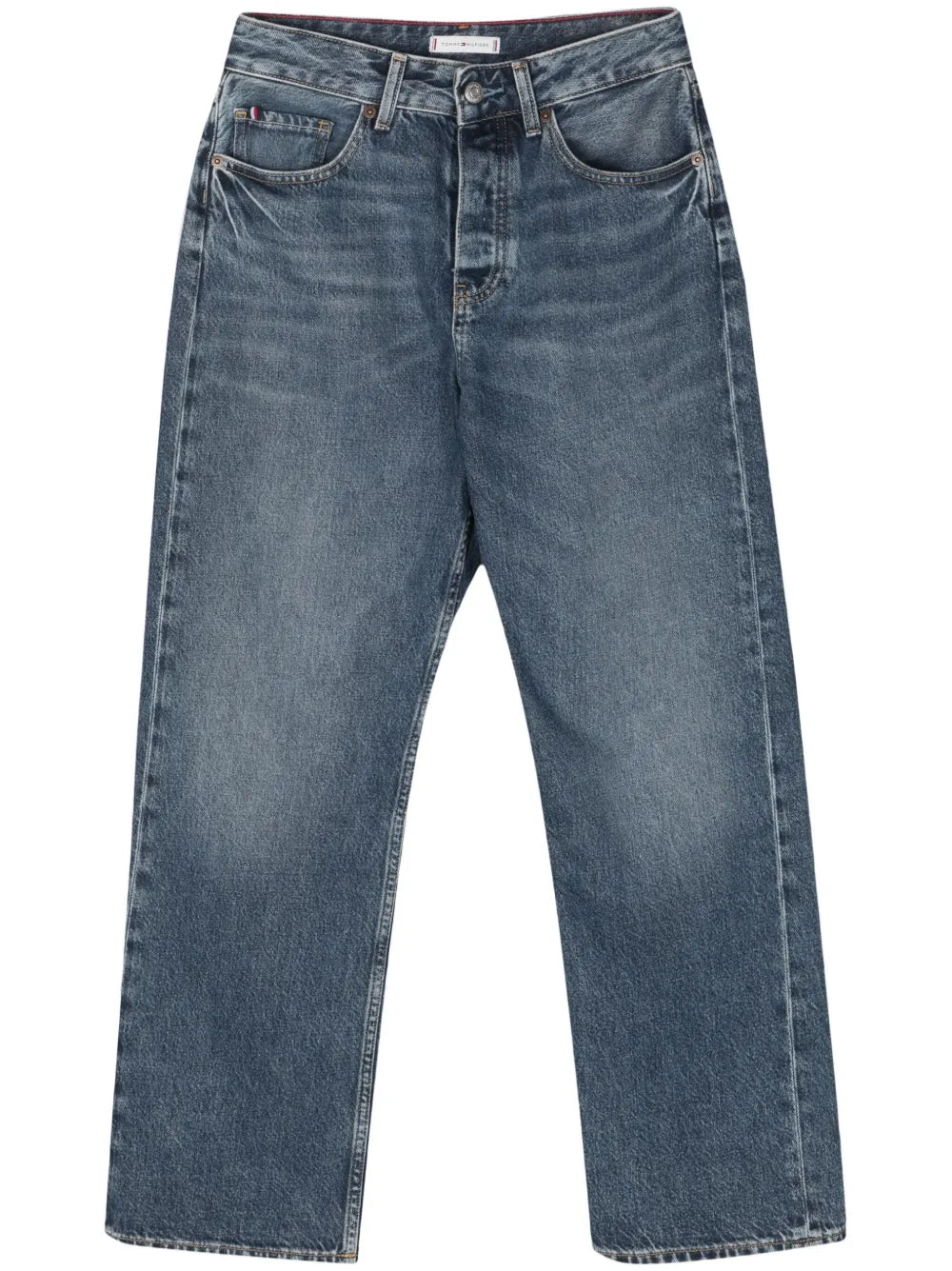 Mid-Rise Straight-Leg Jeans