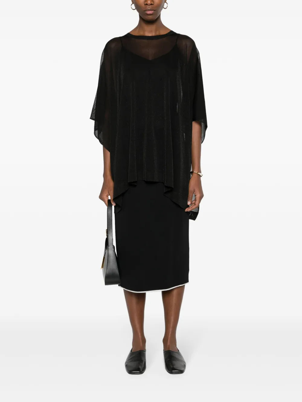 Semi-Sheer Knitted Cape