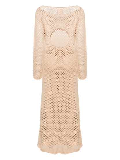 Open-Knit Cotton Maxi Dress