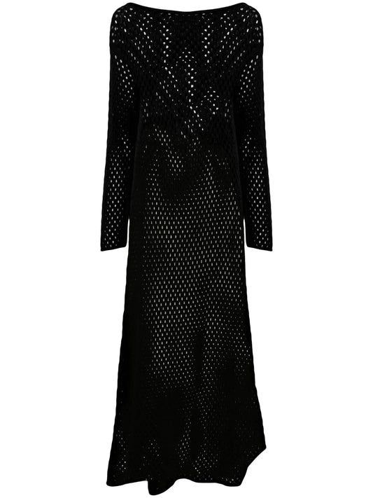 Open-Knit Cotton Maxi Dress