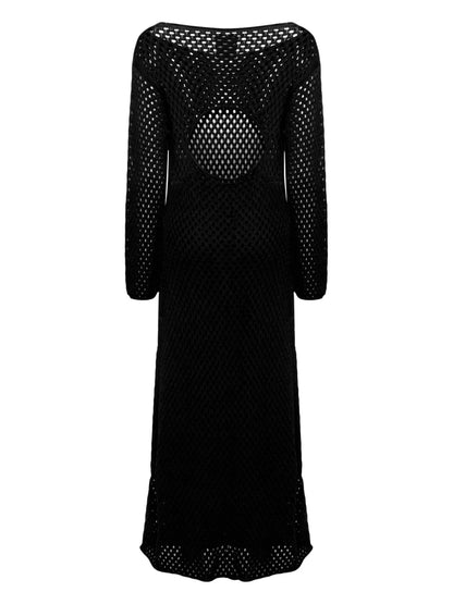 Open-Knit Cotton Maxi Dress