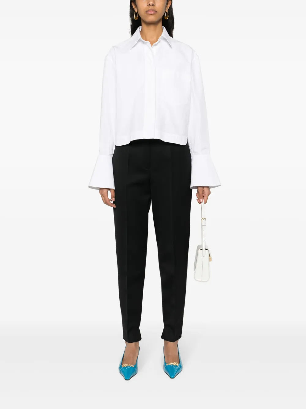 Pressed-Crease Tapered-Leg Trousers