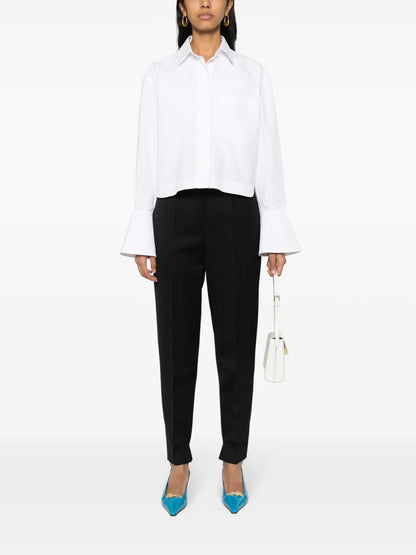 Pressed-Crease Tapered-Leg Trousers