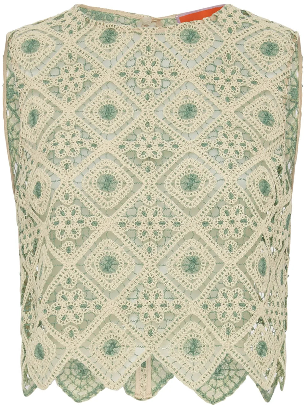 Aria Macramé Cropped Blouse