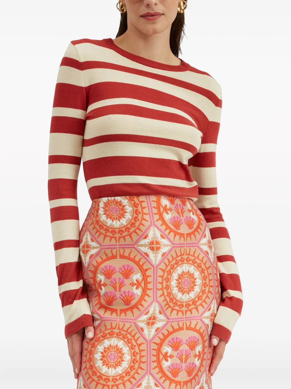 Striped Cotton-Blend Jumper
