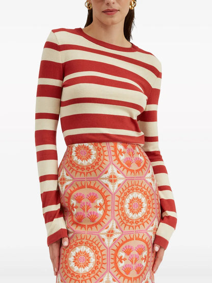 Striped Cotton-Blend Jumper