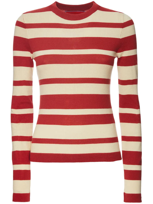 Striped Cotton-Blend Jumper