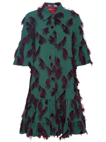Choux Fringe-Detail Minidress