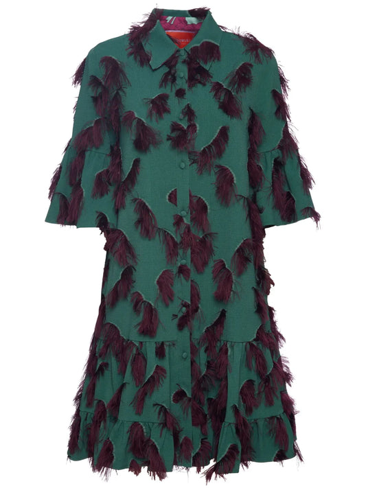 Choux Fringe-Detail Minidress