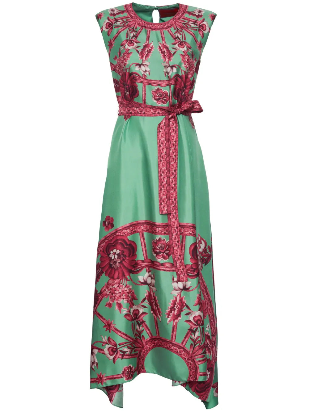 San Carlo Belted Silk Dress