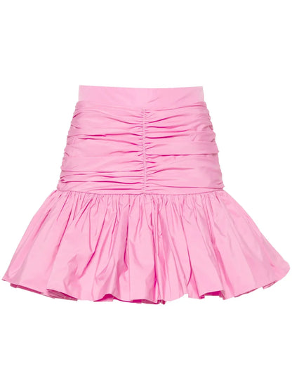Ruffled Faille Miniskirt