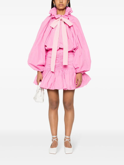 Ruffled Faille Miniskirt