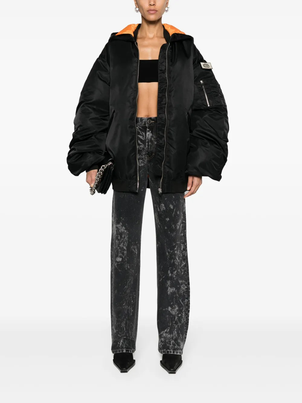 Acid-Wash Straight-Leg Jeans