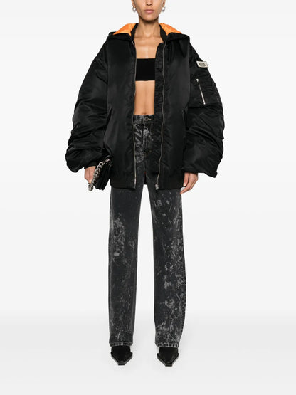 Acid-Wash Straight-Leg Jeans