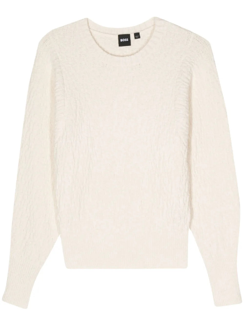 Logo-Lettering Chunky-Knit Jumper