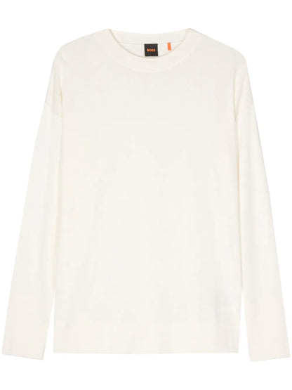 Logo-Rubberised Fine-Knit Jumper