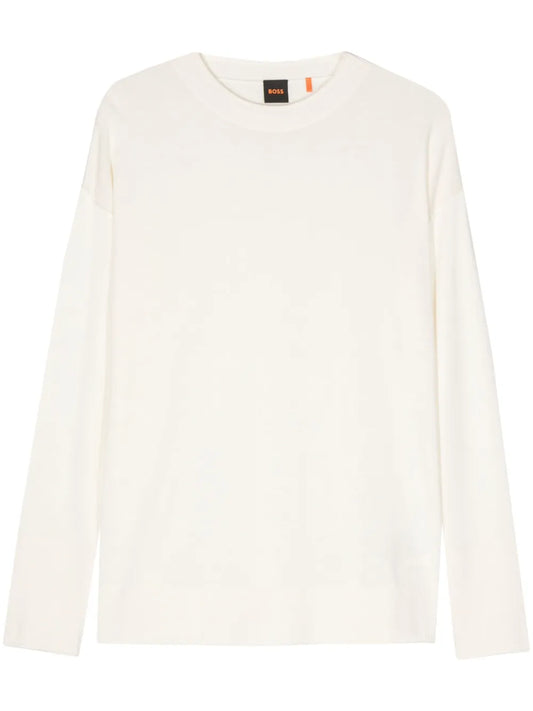 Logo-Rubberised Fine-Knit Jumper