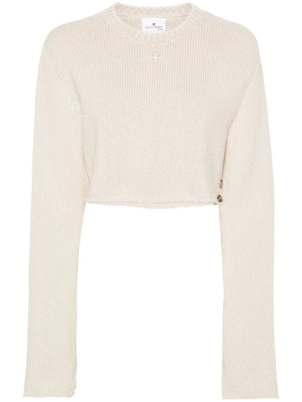 Logo-Embroidered Cropped Jumper