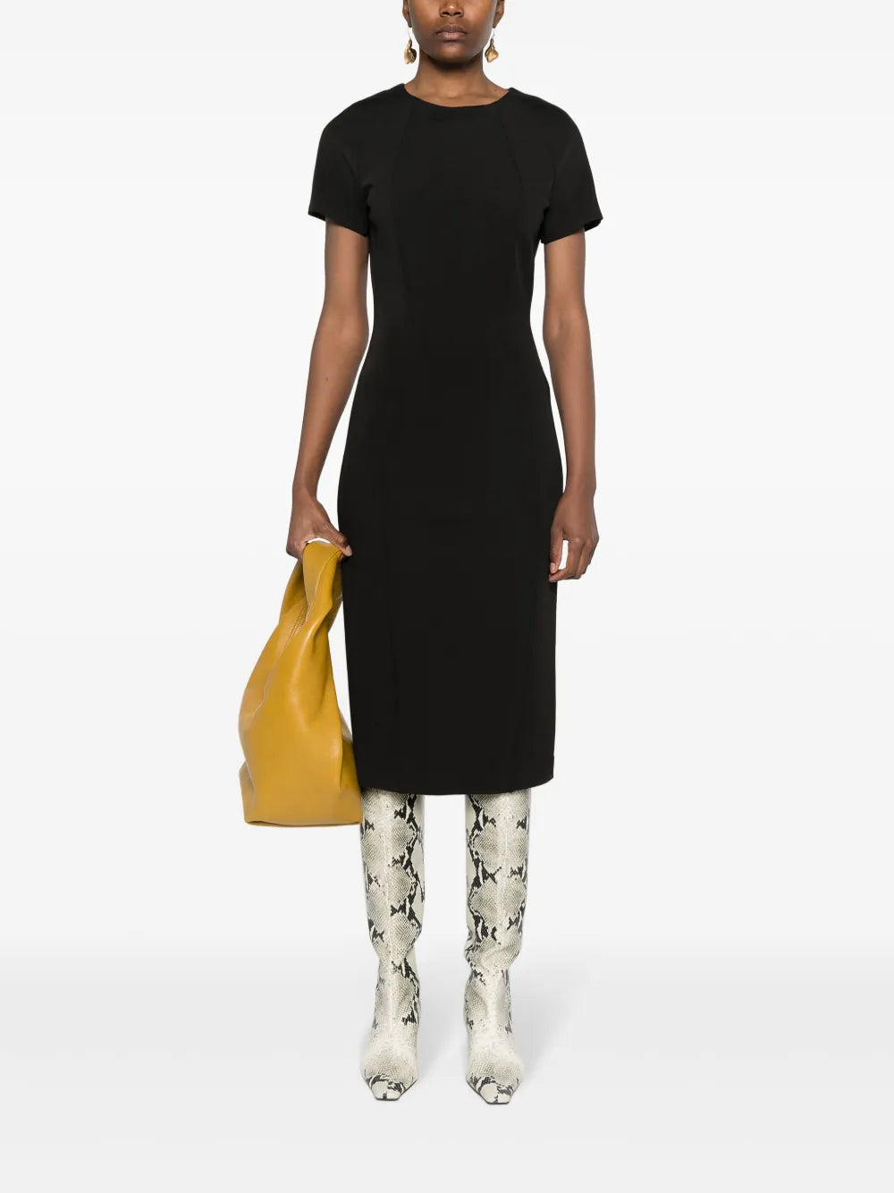 Stretch-Design Midi Dress