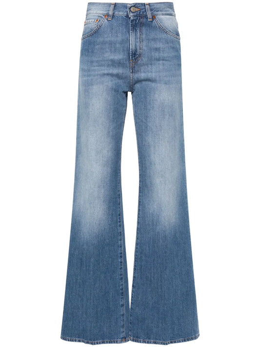 Mid-Rise Flared Jeans