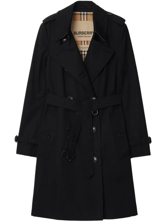 Gabardine-Weave Trench Coat