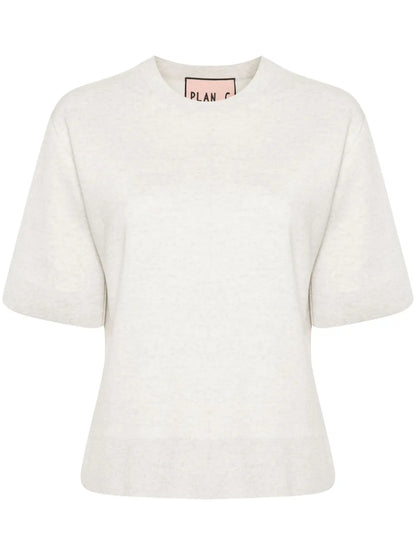 Mélange Knitted T-Shirt