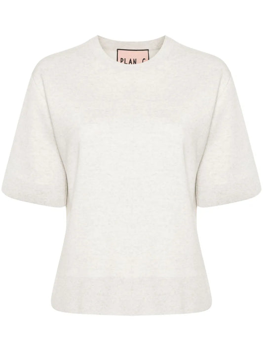 Mélange Knitted T-Shirt