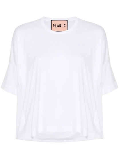 Draped Cotton T-Shirt